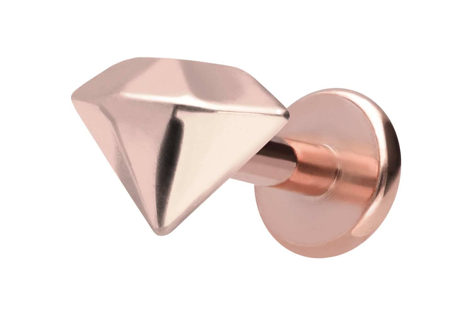 Titan Labret Piercing mit Innengewinde DIAMANT